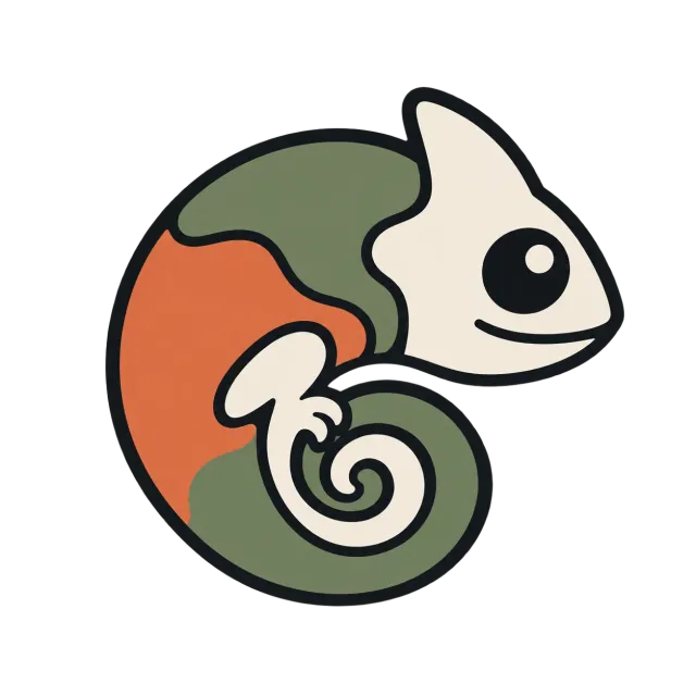 Знак Chameleon: хамелеон в цветах игрового окружения